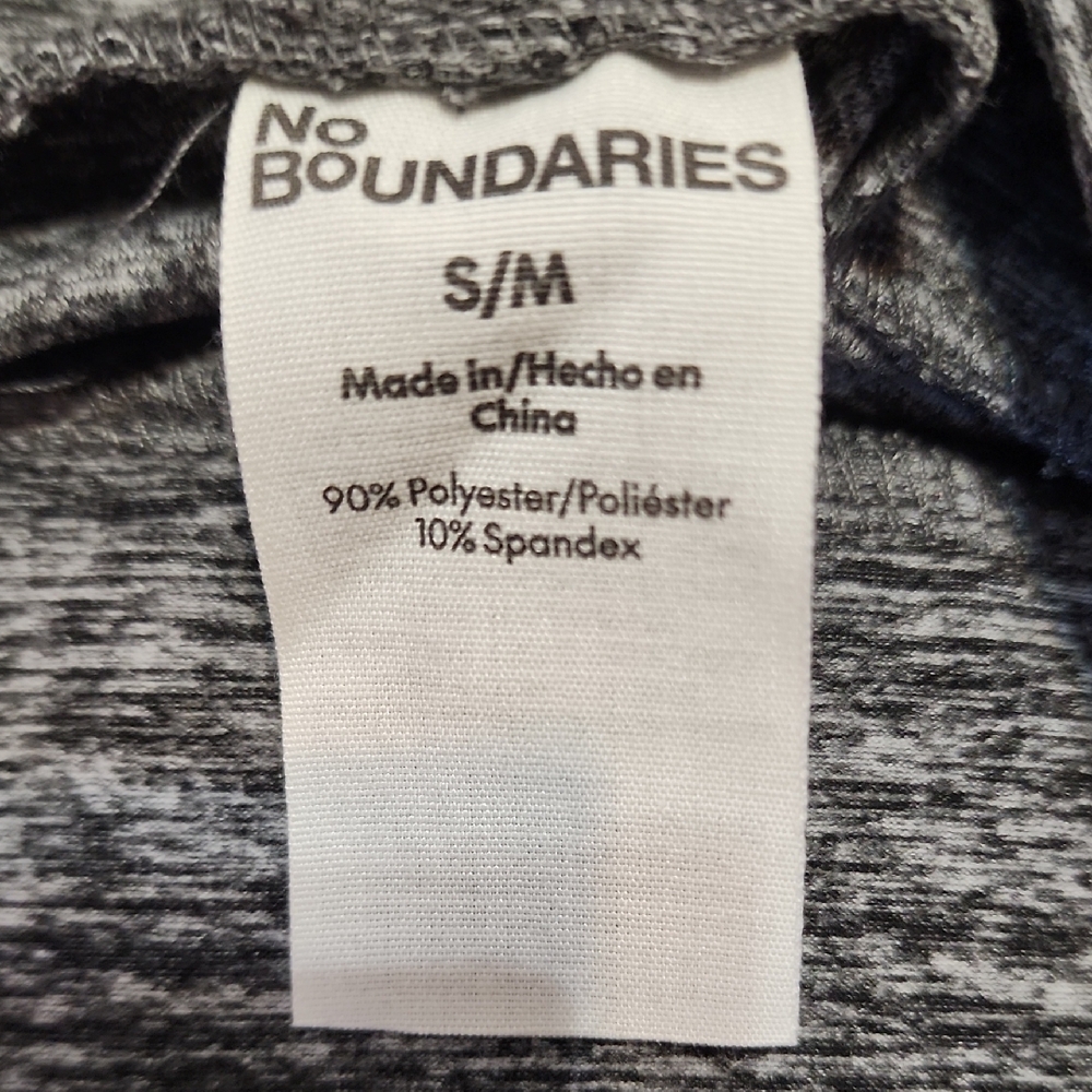 No Boundaries Charcoal and Black Kids Leggings - Picture 2 of 3